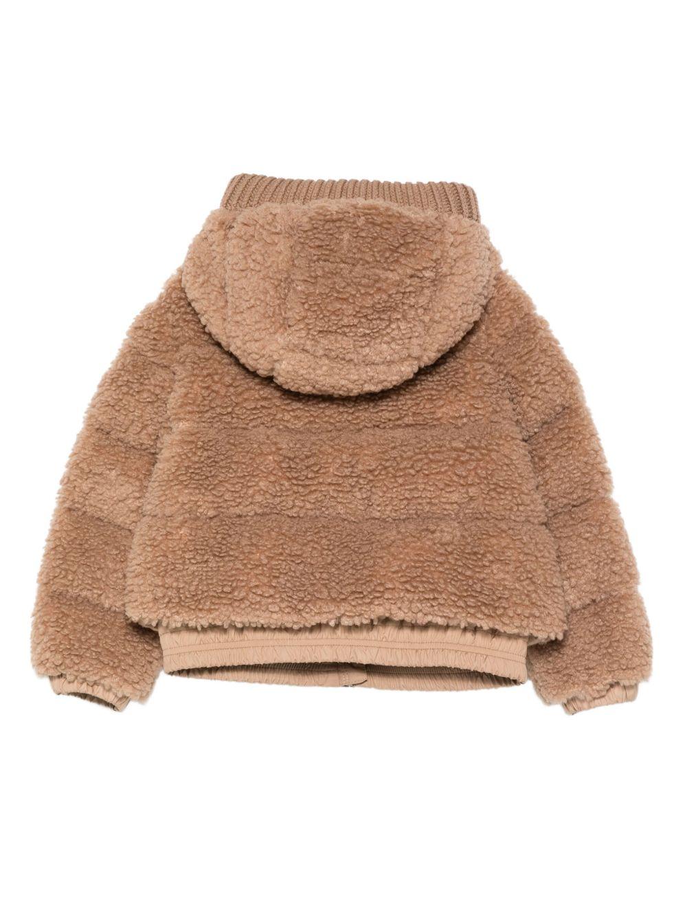 Giacca Adalbertas per bambina Moncler Enfant Adalbertas marrone in pile con zip K29541A0008989B1S 226 MONCLER ENFANT 