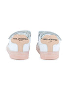 Sneakers per bambina Karl Lagerfeld Kids bianche con cinturino applicato Z31184 10P KARL LAGERFELD KIDS 