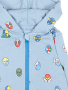 Felpa per neonato Stella McCartney Kids azzurra con stampa grafica all-over TZ4310 Z4012 61EMC STELLA McCARTNEY KIDS 
