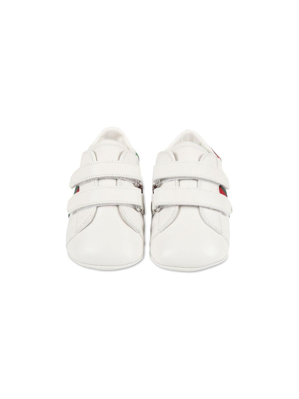Sneakers per neonati Gucci Kids bianche con chiusura frontale a strappo 500852BKPT0 9070 GUCCI KIDS 