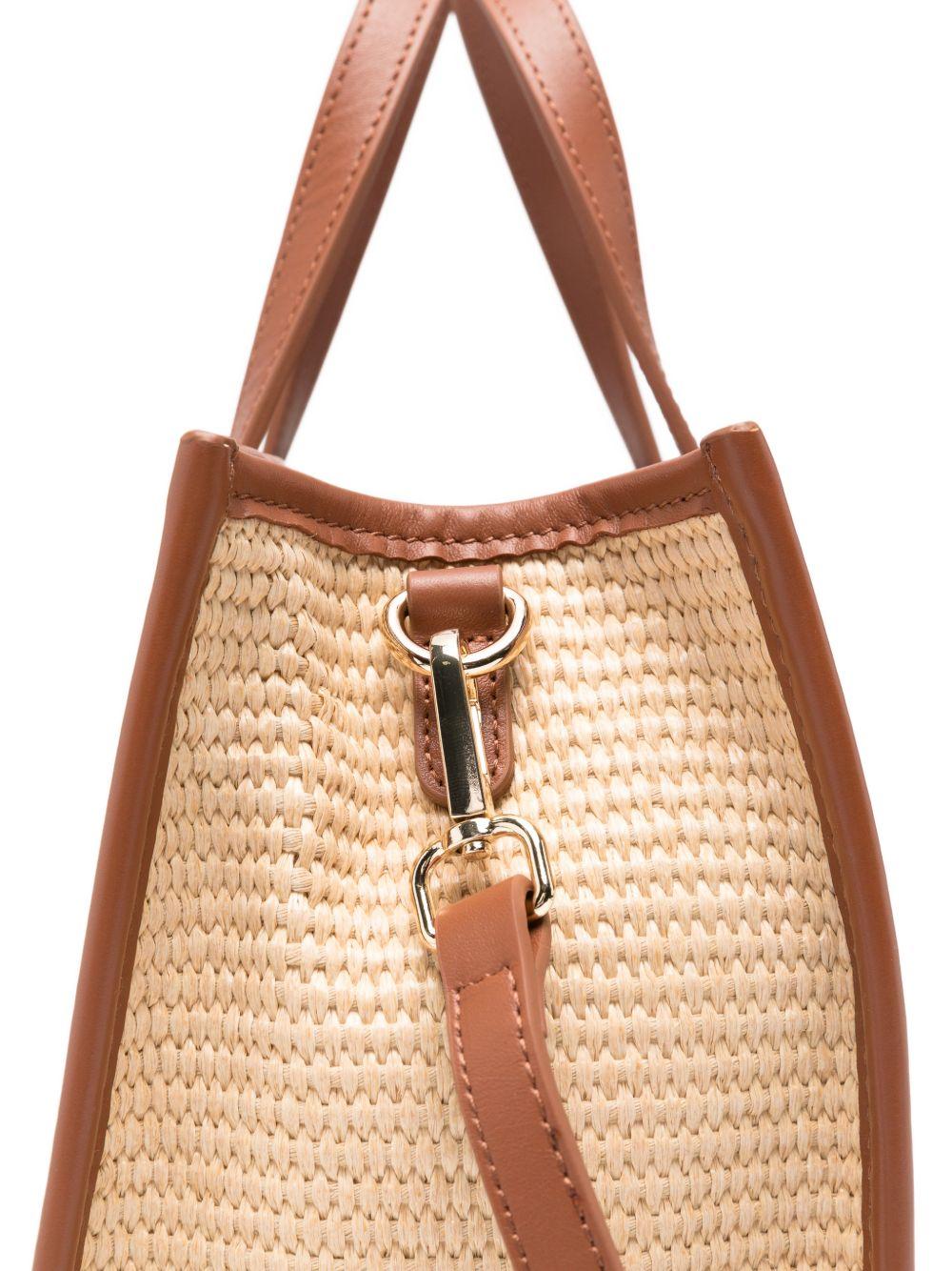 Borsa Vivian MC2 Saint Barth beige con logo ricamato sul davanti VVID001 00368L MC2 ST. BARTH KIDS 