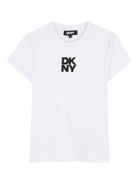 Abito per bambina DKNY Kids nero con stampa con logo D62599 09B DKNY KIDS 