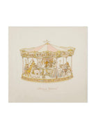 Coperta per neonati Atelier Choux Paris beige con stampa Carousel CBCWCARPB CAROUSEL ATELIER CHOUX PARIS KIDS 