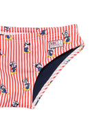 Slip da bagno per bambino MC2 Saint Barth Kids rosso con motivo a righe BIL0001 02834L MC2 ST. BARTH KIDS 