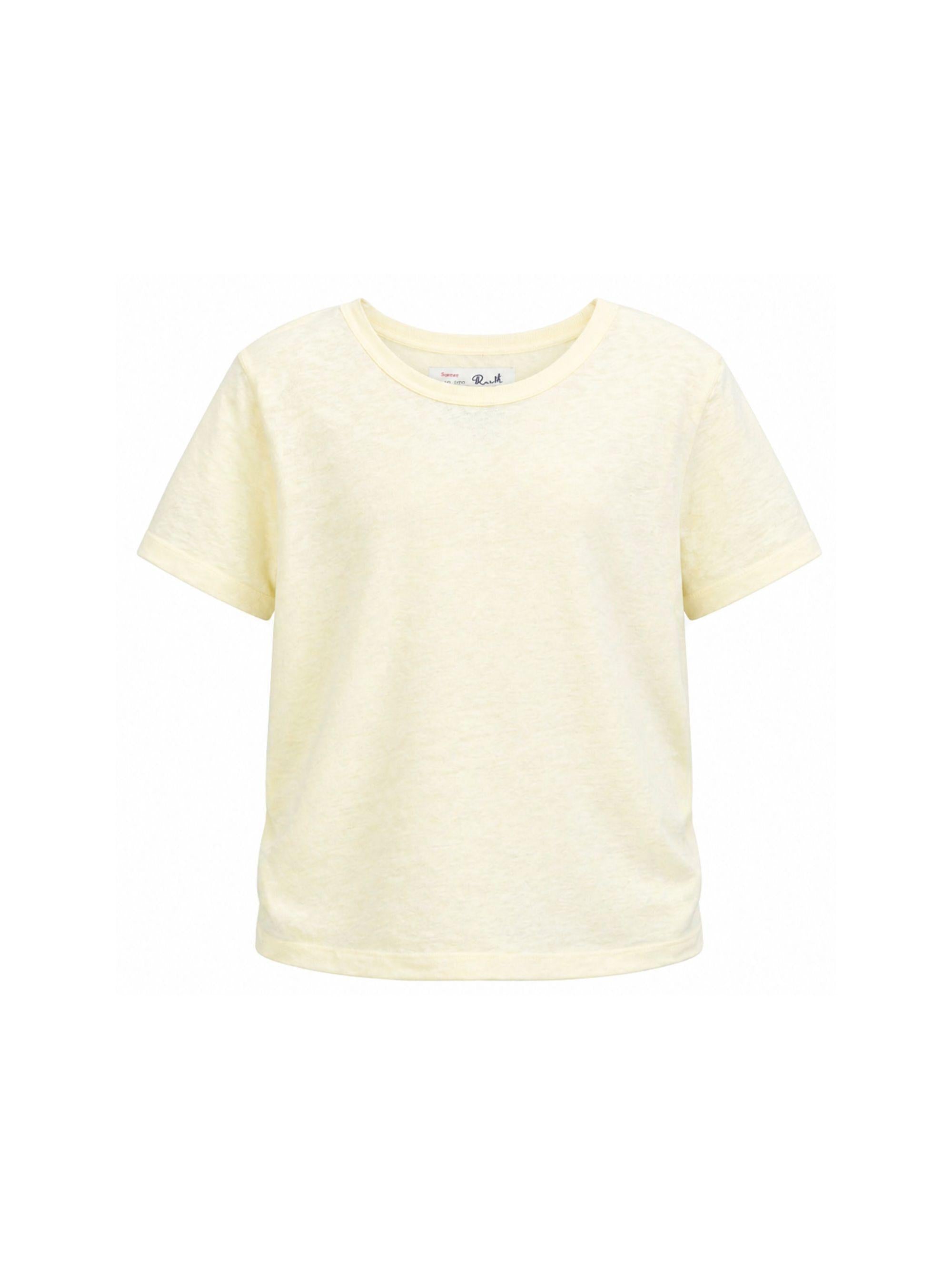 T-shirt per bambini MC2 Saint Barth Kids giallo con logo sulla manica ALE0002 00556L MC2 ST. BARTH KIDS 