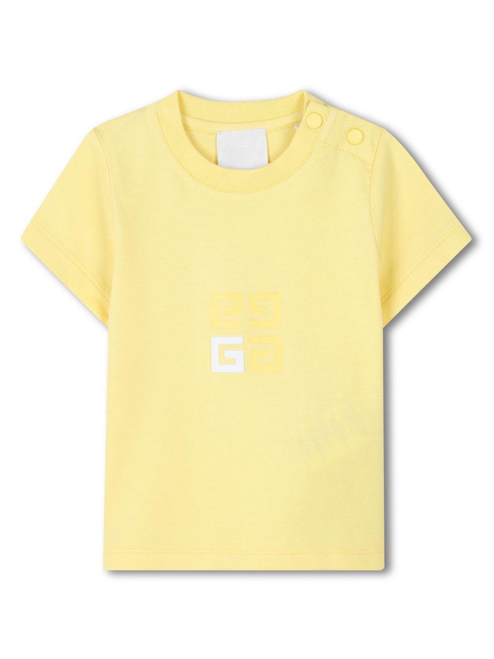 T-shirt con stampa per neonato Givenchy Kids giallo con orlo dritto H30645 571 GIVENCHY KIDS 
