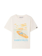 T-shirt per bambino Bonpoint bianca con stampa grafica S06BTSK00023 103 BONPOINT KIDS 