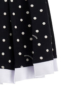 Abito per bambina Monnalisa bianco e nero con stampa cagnolina 19G919 7032 9950 MONNALISA KIDS 
