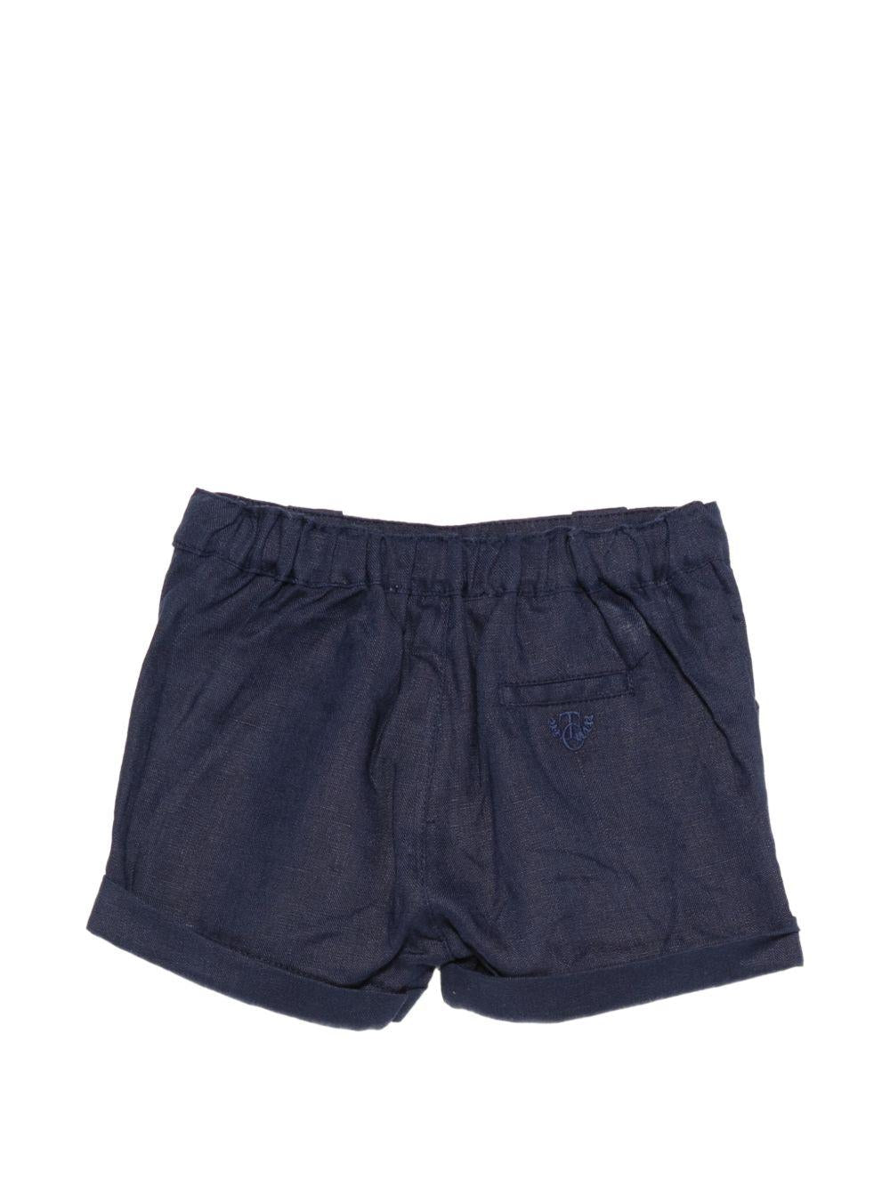 Shorts per neonato Tartine & Chocolat blu scuro in lino CC26001 04 TArtine & Chocolat KIDS 