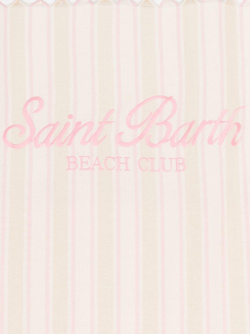 Telo mare MC2 Saint Barth bianco e rosa con motivo a righe FOUL002 02596L MC2 ST. BARTH 