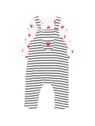 Set tutina e t-shirt per neonati Petit Bateau multicolor con design a righe A0FMH 01 PETIT BATEAU KIDS 