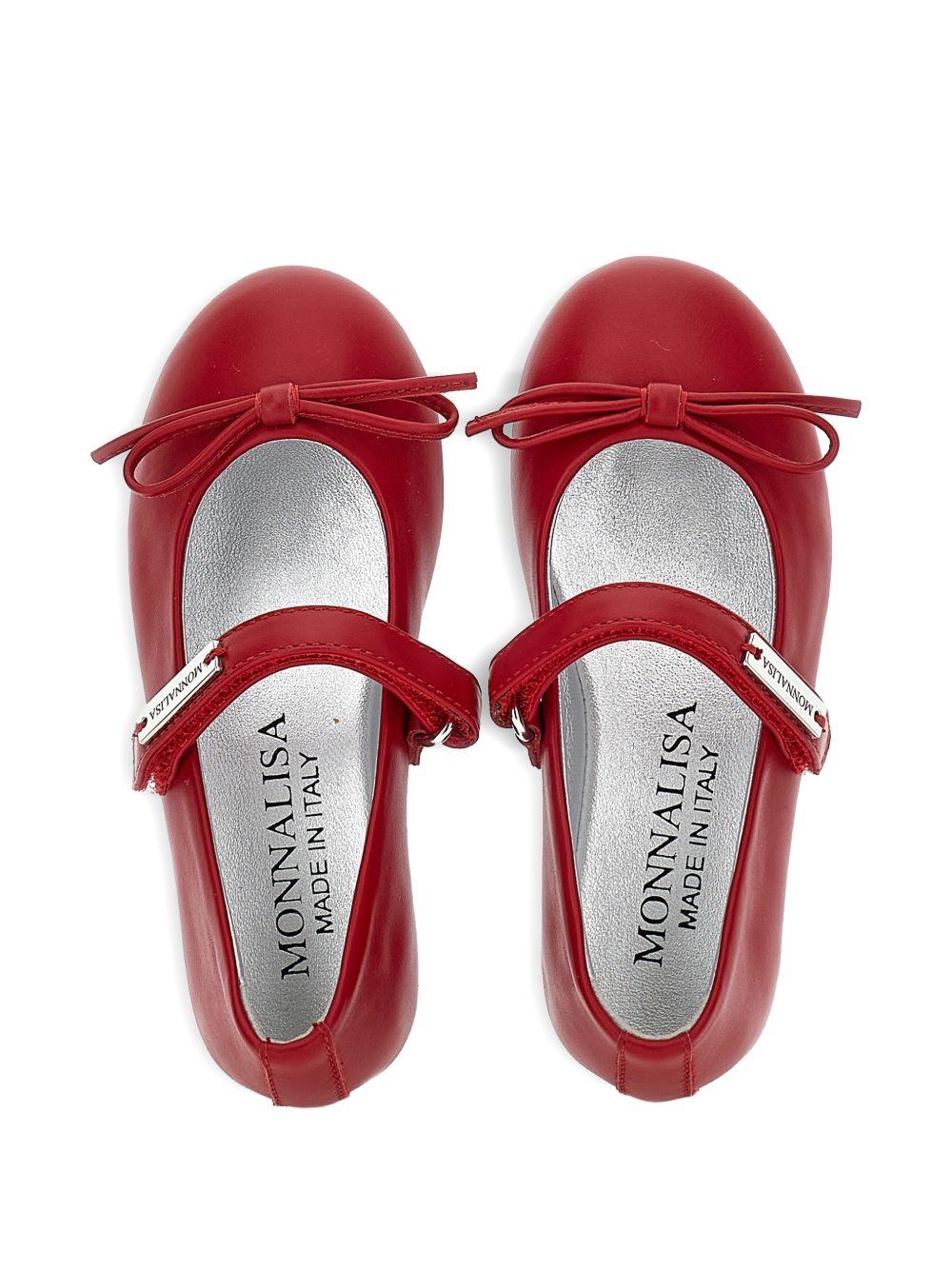 Ballerine per bambina Monnalisa Kids rosso con dettaglio fiocco 8CH015 8786 0043 MONNALISA KIDS 
