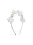 Cerchietto per capelli per bambina Mariella Ferrari bianco con applicazione a fiori CLD4 BIANCO MARIELLA FERRARI 