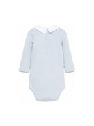 Body per neonato Bonpoint azzurro con ricamo sul colletto W06OUNK00001 015C BONPOINT KIDS 