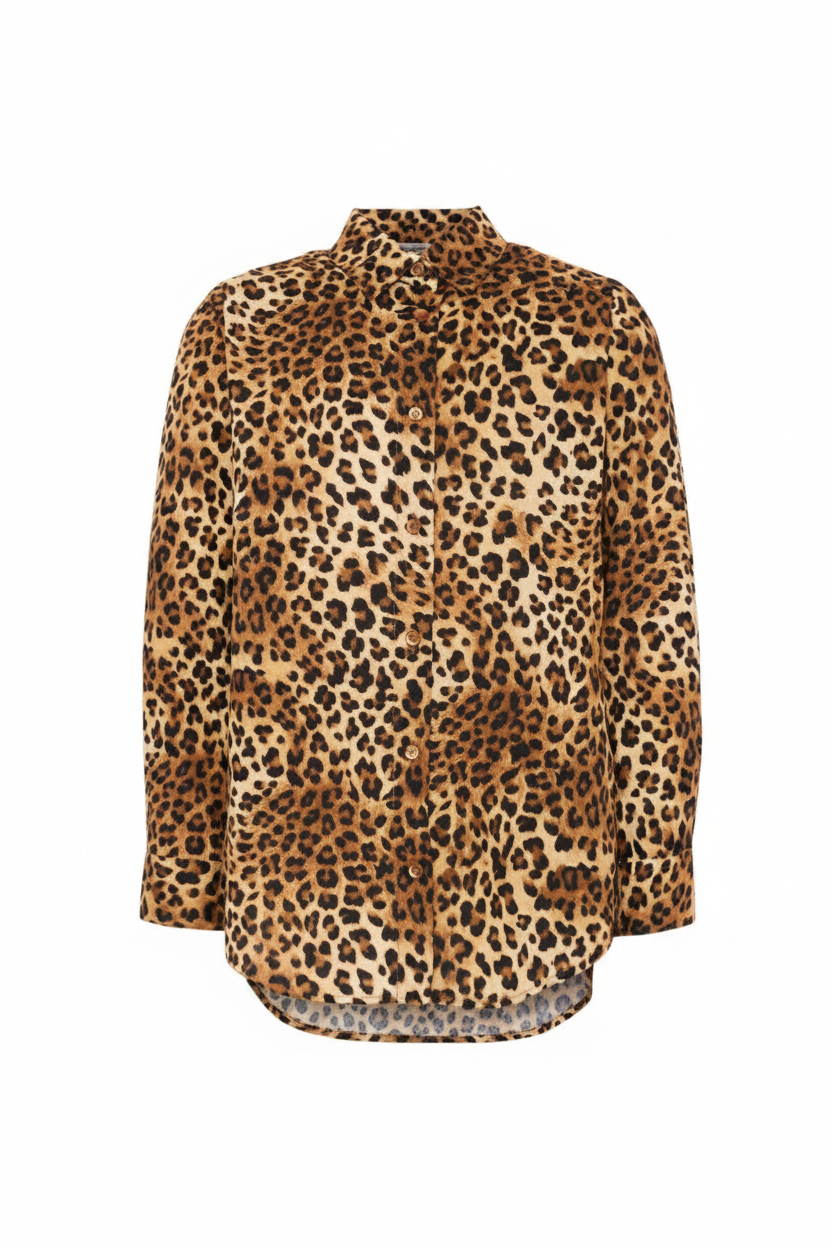 Camicia per bambina MC2 Saint Barth Kids animalier a maniche lunghe BRIG003 07520L MC2 ST. BARTH KIDS 