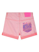 Shorts per bambina Billieblush rosa con tasche in paillettes U21879 S51 BILLIEBLUSH KIDS 
