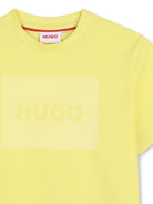 T-shirt per bambino Hugo Kids gialla con logo sul davanti G01200 544 Hugo KIDS 