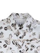 Giacca per bambino The Marc Jacobs Kids bianca con stampa grafica all-over W60789 80B THE MARC JACOBS KIDS 