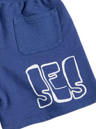 Shorts per bambino Bobo Choses blu con logo sul davanti B126AC144 411 BOBO CHOSES KIDS 
