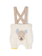 Salopette per neonati Gensami Kids bianco con intarsio PT02BALP BA GENSAMI 