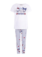 Set due pezzi top e pantaloni per bambina  Monnalisa con stampa grafica sul davanti 19G507 7005 9958 MONNALISA KIDS 
