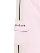 Cargo con tasche laterali per bambina Palm Angels Kids rosa con dettaglio laterale a righe PGCJ011S25FLE001 3B10 PALM ANGELS KIDS 