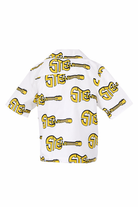 Camicia per bambino Stella McCartney Kids bianca con stampo logo chitarra TY5P01 Z3542 101MC STELLA McCARTNEY KIDS 