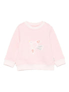 Felpa per neonata Stella McCartney Kids rosa con stampa di uccelli TX4100 Z3059 511 STELLA McCARTNEY KIDS 