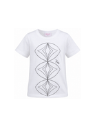 T-shirt per bambina Emilio Pucci Kids bianca con dettagli paillettes PZ8B01 Z3672 100NE EMILIO PUCCI KIDS 