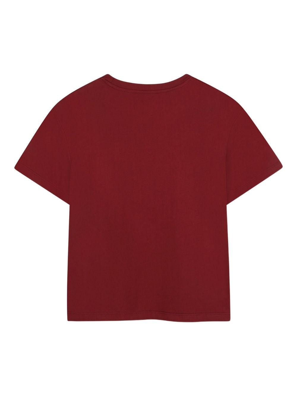 T-shirt per bambina Michael Kors Kids rossa con logo ricamato R30494 95L MICHAEL KORS KIDS 
