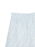Shorts per bambino Fendi Kids azzurro con monogramma FF all-over JMF586 AY8C F0EX7 FENDI KIDS 