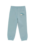 Pantaloni sportivi per bambino Stella McCartney Kids verde con stampa grafica balena TY6S50 Z3409 642 STELLA McCARTNEY KIDS 