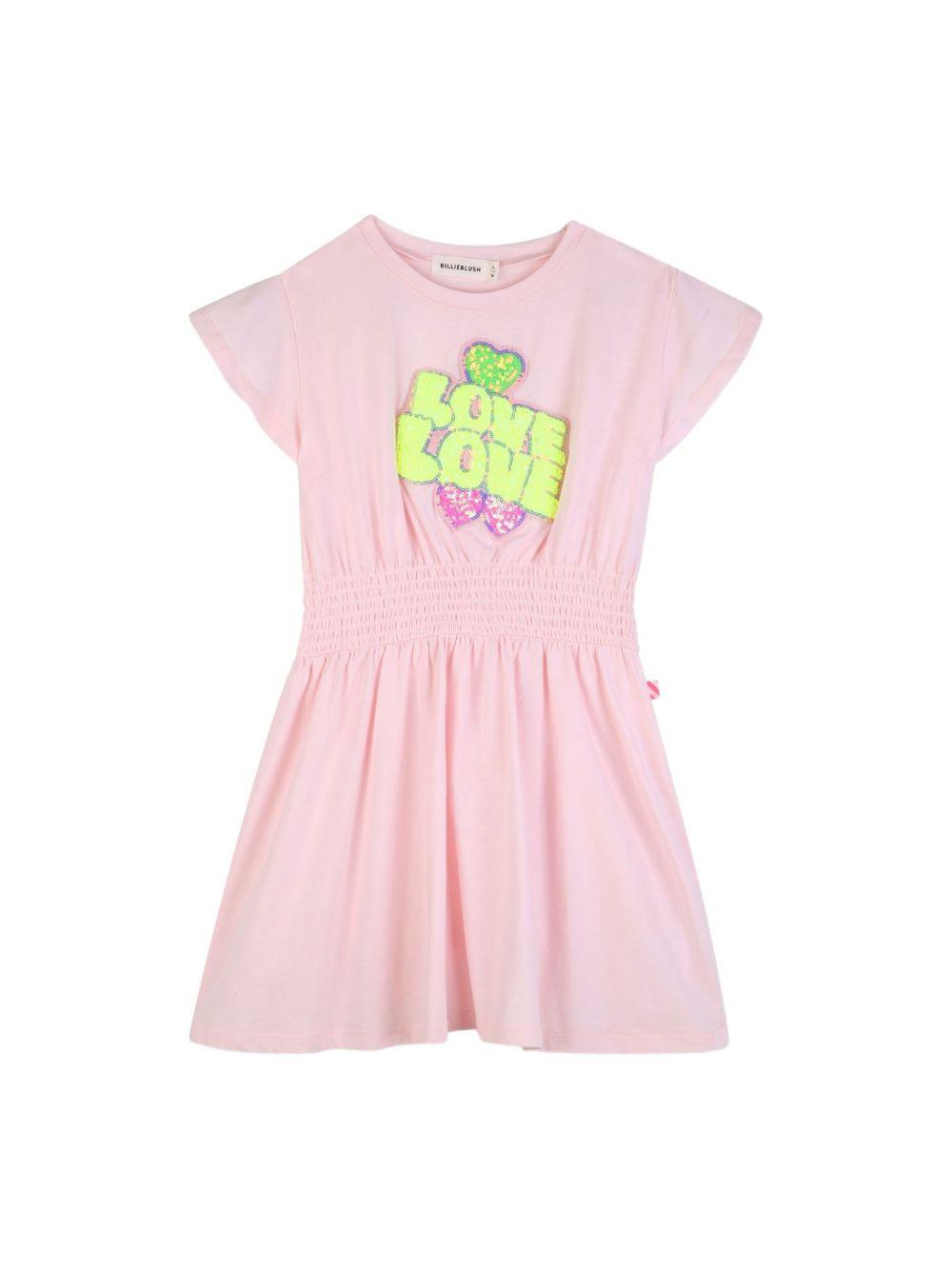 Abito per bambina Billieblush rosa con arricciatura in vita U21828 44L BILLIEBLUSH KIDS 