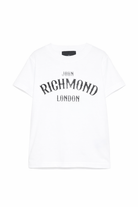 T-shirt per bambina John Richmond Junior bianca con dettaglio logo RGP26048TS WHITE JOHN RICHMOND KIDS 