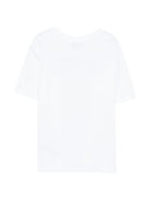 T-shirt per bambino Moschino Kids bianca con stampa logo H6M05GLAA23 10101 MOSCHINO KIDS 