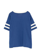 T-shirt per bambino Mini Rodini blu con scritta "Alien" ricamata 26220112 BLUE MINI RODINI KIDS 
