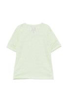 T-shirt per bambini MC2 Saint Barth Kids verde con logo sulla manica ALE0002 01141L MC2 ST. BARTH KIDS 