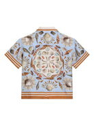 Camicia per bambino Dolce & Gabbana Kids azzurra con stampa grafica all-over L43S81 HI1ZB HC5PK DOLCE & GABBANA KIDS 