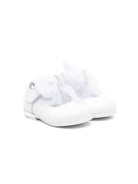 Ballerine per bambina Monnalisa bianco con placca con logo 83E006 5721 0001 MONNALISA 