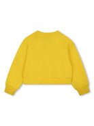 Felpa girocollo per bambina Marc Jacobs Kids giallo con design crop W60433 526 THE MARC JACOBS KIDS 