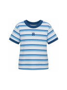 T-shirt per bambino Amiri Kids blu con design a righe ACTOJR1034 420 AMIRI KIDS 