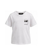 T-shirt per bambino Karl Lagerfeld Kids bianca con stampa stile cartoon Z31103 10P KARL LAGERFELD KIDS 