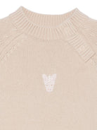 Maglione per neonati Donsje beige con ricamo unicorno 3040205 00037 DONSJE 