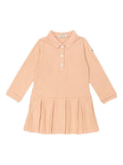 Abito per neonata Moncler Enfant rosa con pieghe K29518I0000289AL2 516 MONCLER ENFANT 