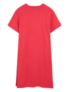 Abito per bambina Lanvin Enfant rosso con logo sul davanti N30341 998 LANVIN 