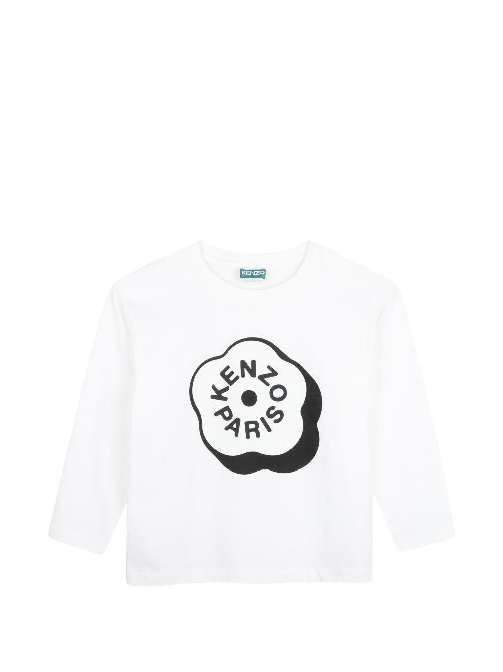 T-shirt per bambini Kenzo Kids bianca con stampa grafica K62020 117 KENZO KIDS 