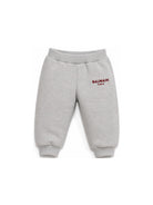 Pantaloni sportivi per neonato Balmain Kids grigi con dettaglio logo a contrasto BZ6320 Z3188 806BD BALMAIN KIDS 