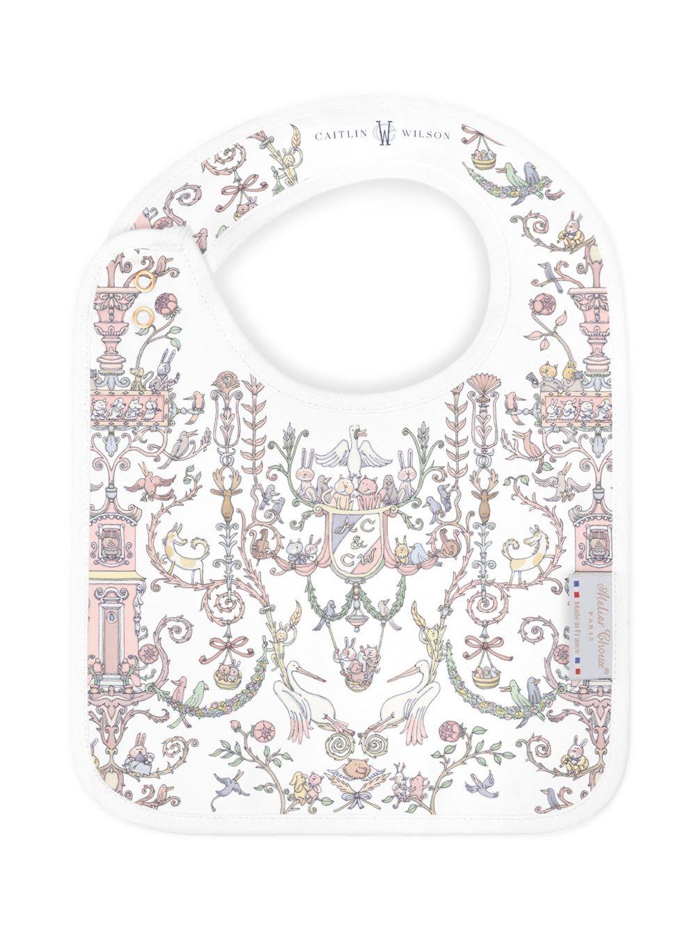 Bavaglino per neonati Atelier Choux bianco con stampa BI-CS-TDJ P-U ATELIER CHOUX PARIS KIDS 