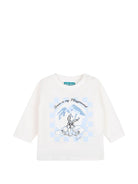 T-shirt per neonati Kenzo Kids bianca con stampa grafica K62131 117 KENZO KIDS 