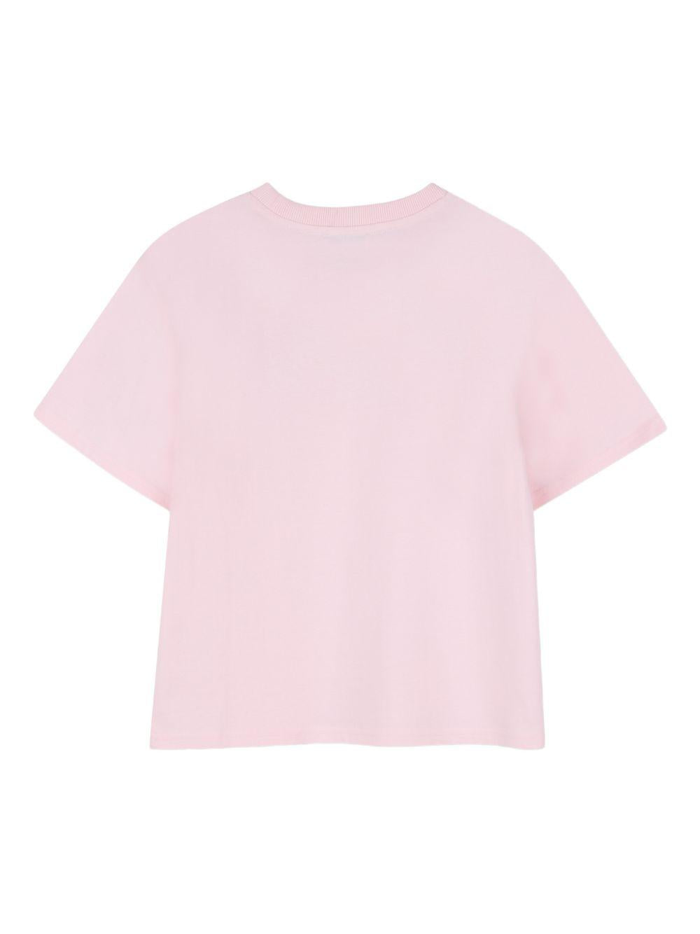 T-shirt per bambina The Marc Jacobs Kids rosa con stampa logo W60746 475 THE MARC JACOBS KIDS 